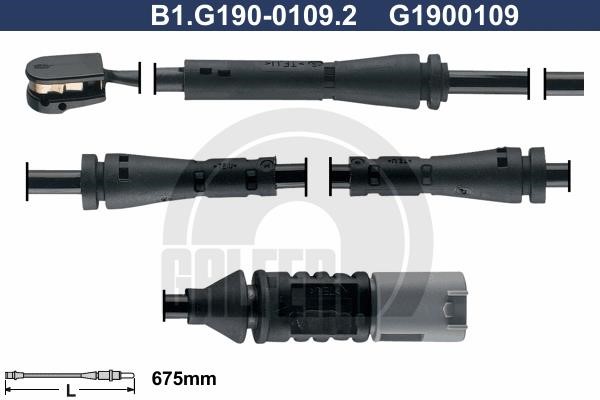 Galfer B1G19001092 Warning contact, brake pad wear B1G19001092: Buy near me in Poland at 2407.PL - Good price!