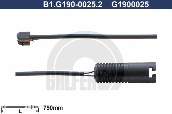 Galfer B1G19000252 Датчик износа тормозных колодок B1G19000252: Отличная цена - Купить в Польше на 2407.PL!