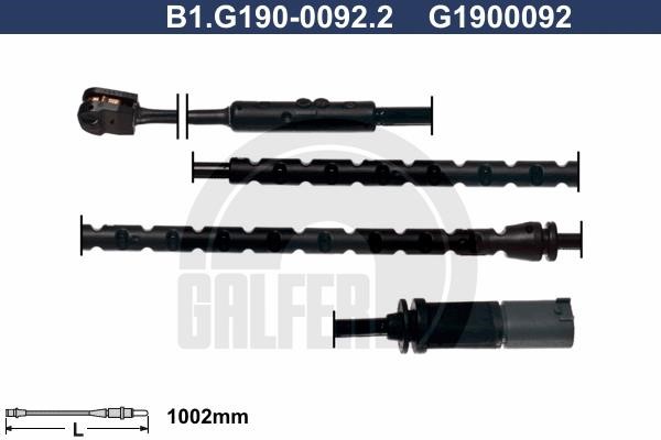 Galfer B1G19000922 Warning contact, brake pad wear B1G19000922: Buy near me in Poland at 2407.PL - Good price!