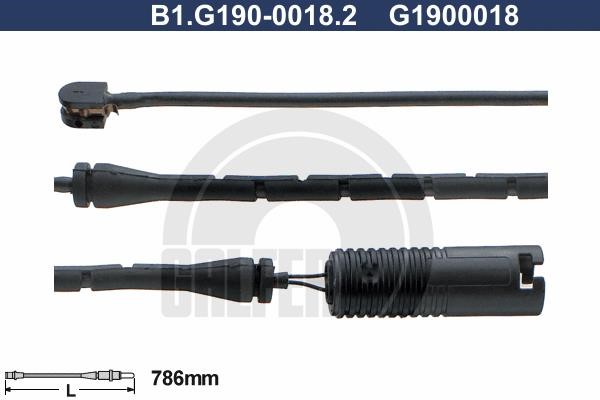 Galfer B1G19000182 Warning contact, brake pad wear B1G19000182: Buy near me in Poland at 2407.PL - Good price!