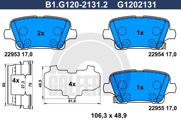 Galfer B1.G120-2131.2 Тормозные колодки дисковые, комплект B1G12021312: Отличная цена - Купить в Польше на 2407.PL!
