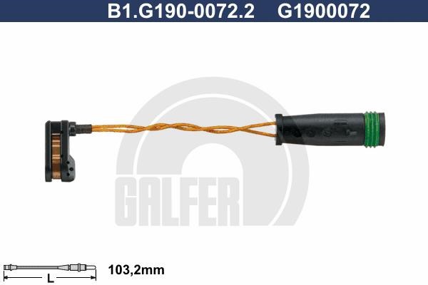 Galfer B1G19000722 Датчик износа тормозных колодок B1G19000722: Купить в Польше - Отличная цена на 2407.PL!