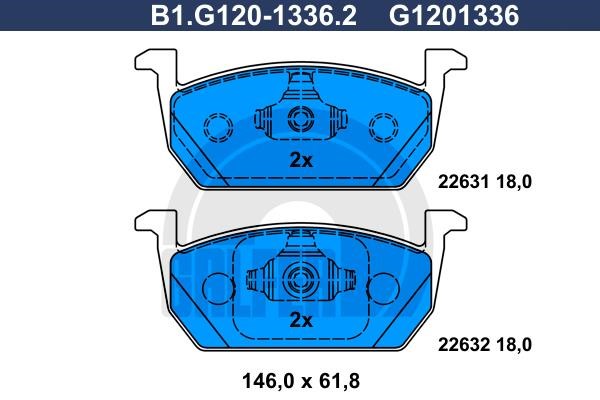 Galfer B1.G120-1336.2 Brake Pad Set, disc brake B1G12013362: Buy near me in Poland at 2407.PL - Good price!
