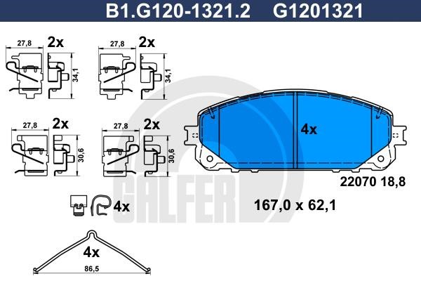 Galfer B1.G120-1321.2 Brake Pad Set, disc brake B1G12013212: Buy near me in Poland at 2407.PL - Good price!