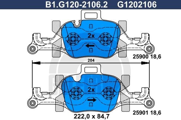 Galfer B1.G120-2106.2 Brake Pad Set, disc brake B1G12021062: Buy near me in Poland at 2407.PL - Good price!