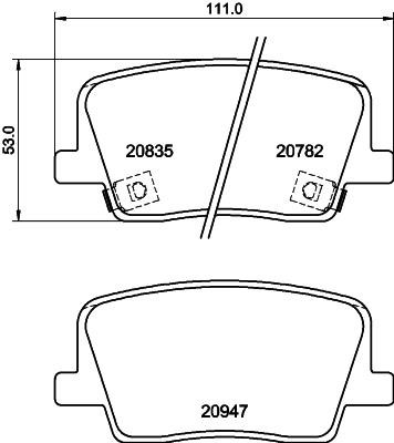 Hella-Pagid 8DB 355 040-511 Scheibenbremsbeläge, Set 8DB355040511: Kaufen Sie zu einem guten Preis in Polen bei 2407.PL!