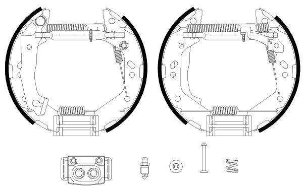 Hella-Pagid 8DB 355 038-161 Brake shoe set 8DB355038161: Buy near me in Poland at 2407.PL - Good price!