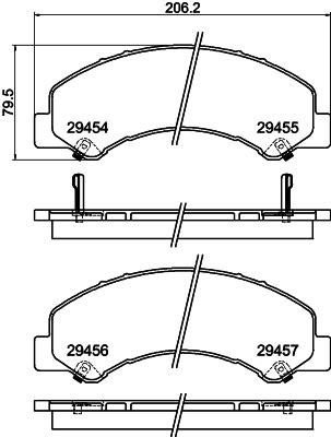 Hella-Pagid 8DB 355 025-801 Brake Pad Set, disc brake 8DB355025801: Buy near me at 2407.PL in Poland at an Affordable price!