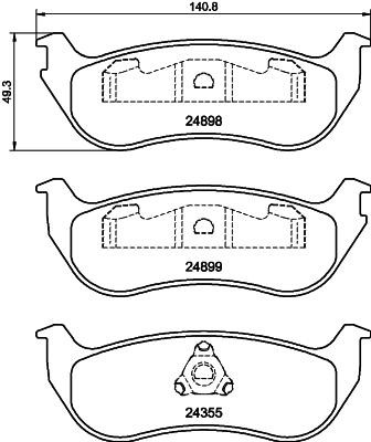 Hella-Pagid 8DB 355 040-451 Гальмівні колодки, комплект 8DB355040451: Приваблива ціна - Купити у Польщі на 2407.PL!