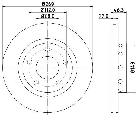 Hella-Pagid 8DD 355 127-431 Диск тормозной 8DD355127431: Отличная цена - Купить в Польше на 2407.PL!