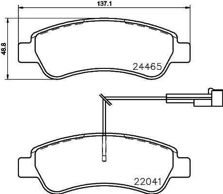 Scheibenbremsbeläge, Set Hella-Pagid 8DB 355 021-901