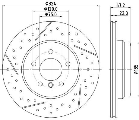 Hella-Pagid 8DD 355 123-031 Диск тормозной 8DD355123031: Отличная цена - Купить в Польше на 2407.PL!