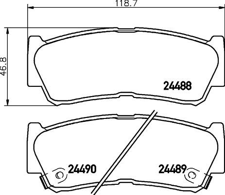 Hella-Pagid 8DB 355 029-651 Brake Pad Set, disc brake 8DB355029651: Buy near me in Poland at 2407.PL - Good price!