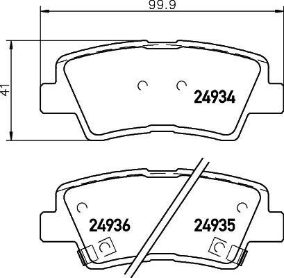 Hella-Pagid 8DB 355 028-791 Гальмівні колодки, комплект 8DB355028791: Приваблива ціна - Купити у Польщі на 2407.PL!