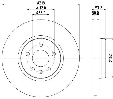 Hella-Pagid 8DD 355 125-181 Brake disc 8DD355125181: Buy near me at 2407.PL in Poland at an Affordable price!