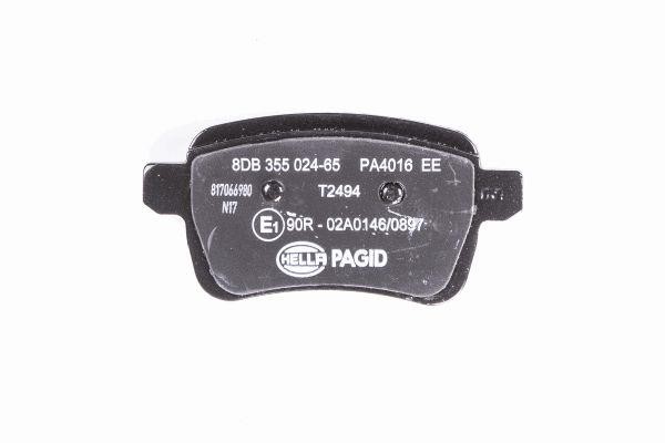 Тормозные колодки дисковые, комплект Hella-Pagid 8DB 355 024-651