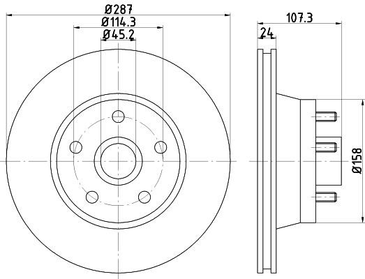 Hella-Pagid 8DD 355 120-071 Диск тормозной 8DD355120071: Отличная цена - Купить в Польше на 2407.PL!