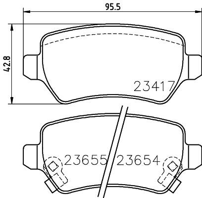 Hella-Pagid 8DB 355 030-121 Тормозные колодки дисковые, комплект 8DB355030121: Отличная цена - Купить в Польше на 2407.PL!