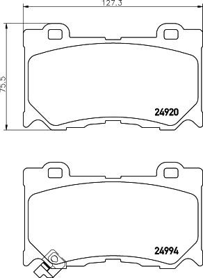 Hella-Pagid 8DB 355 036-691 Гальмівні колодки, комплект 8DB355036691: Приваблива ціна - Купити у Польщі на 2407.PL!