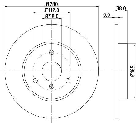Hella-Pagid 8DD 355 127-411 Тормозной диск передний невентилируемый 8DD355127411: Отличная цена - Купить в Польше на 2407.PL!