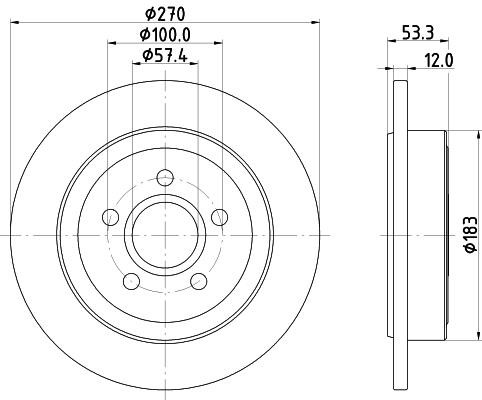 Hella-Pagid 8DD 355 122-941 Диск гальмівний 8DD355122941: Приваблива ціна - Купити у Польщі на 2407.PL!