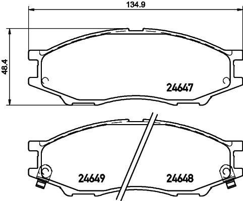 Hella-Pagid 8DB 355 028-681 Гальмівні колодки, комплект 8DB355028681: Приваблива ціна - Купити у Польщі на 2407.PL!