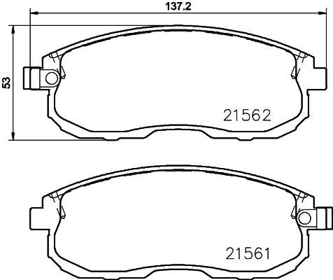 Hella-Pagid 8DB 355 027-071 Brake Pad Set, disc brake 8DB355027071: Buy near me in Poland at 2407.PL - Good price!