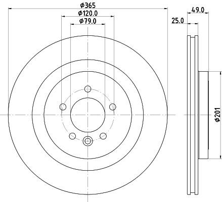 Hella-Pagid 8DD 355 126-641 Тормозной диск задний вентилируемый 8DD355126641: Отличная цена - Купить в Польше на 2407.PL!