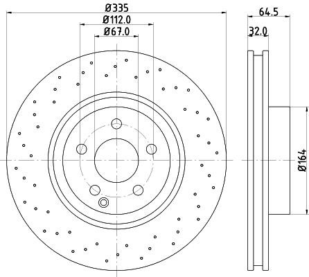 Hella-Pagid 8DD 355 128-871 Тормозной диск передний вентилируемый 8DD355128871: Отличная цена - Купить в Польше на 2407.PL!