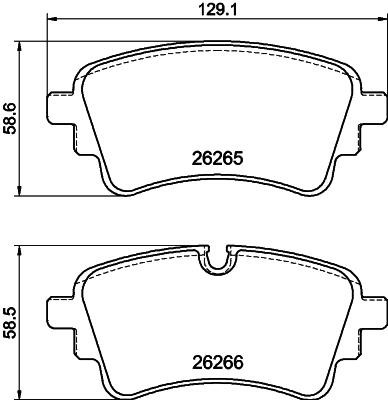 Hella-Pagid 8DB 355 040-961 Тормозные колодки дисковые, комплект 8DB355040961: Отличная цена - Купить в Польше на 2407.PL!