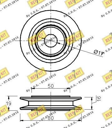 Repkit RKT1652 Ролик обводной RKT1652: Отличная цена - Купить в Польше на 2407.PL!