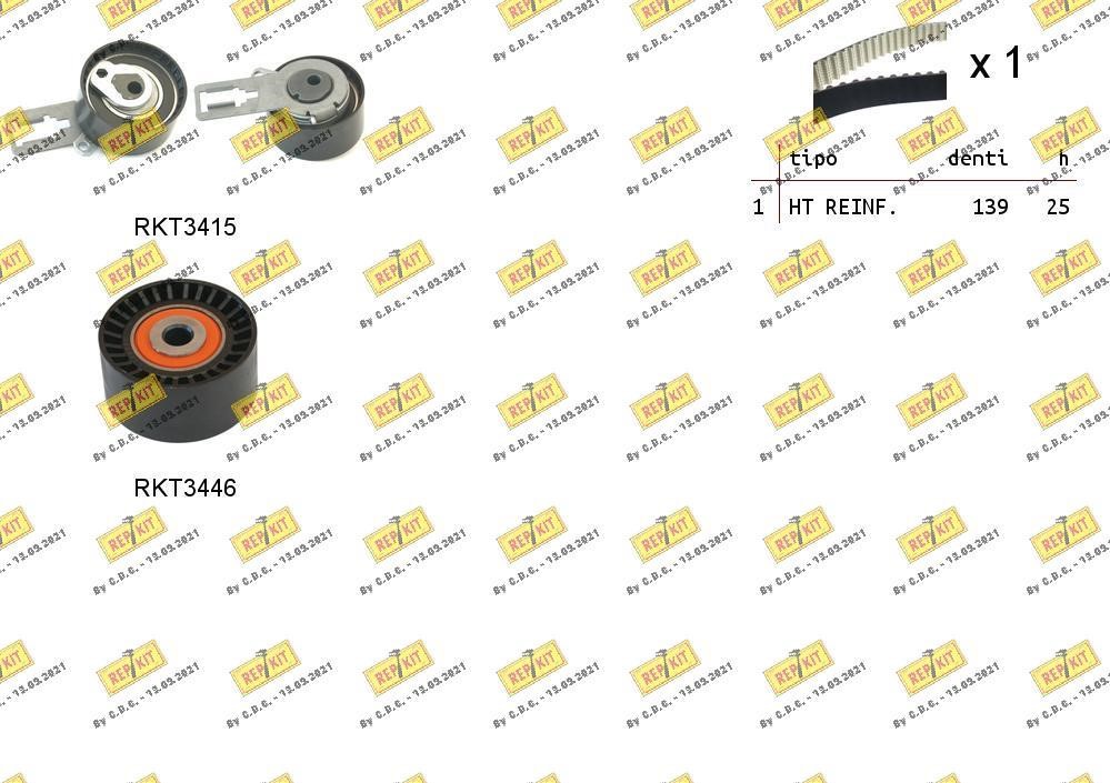 Repkit RKTK1169 Комплект зубчастих ременів RKTK1169: Приваблива ціна - Купити у Польщі на 2407.PL!