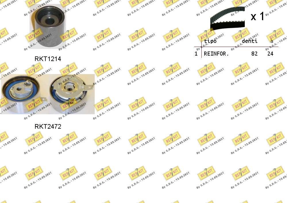 Repkit RKTK1177 Комплект зубчастих ременів RKTK1177: Приваблива ціна - Купити у Польщі на 2407.PL!