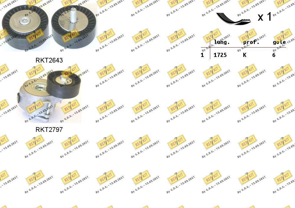 Repkit RKTA0088 Комплект ременя генератора RKTA0088: Приваблива ціна - Купити у Польщі на 2407.PL!