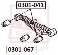 Asva 0301-067 Silent block rear wishbone 0301067: Buy near me in Poland at 2407.PL - Good price!