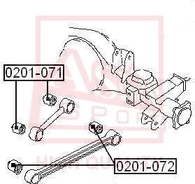 Asva 0201-071 Silent block rear wishbone 0201071: Buy near me in Poland at 2407.PL - Good price!