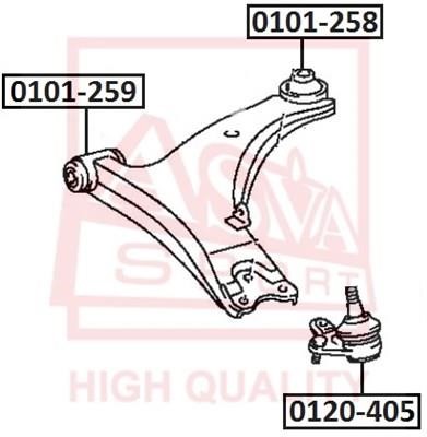 Asva 0101-259 Control Arm-/Trailing Arm Bush 0101259: Buy near me in Poland at 2407.PL - Good price!