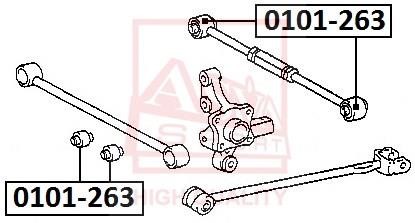 Asva 0101-263 Control Arm-/Trailing Arm Bush 0101263: Buy near me in Poland at 2407.PL - Good price!