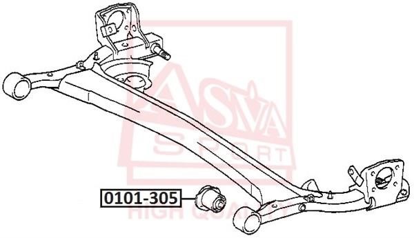 Asva 0101-305 Silentblock rear beam 0101305: Buy near me at 2407.PL in Poland at an Affordable price!