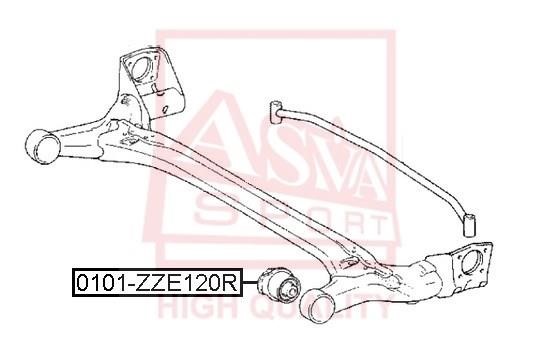 Asva 0101-ZZE120R Control Arm-/Trailing Arm Bush 0101ZZE120R: Buy near me in Poland at 2407.PL - Good price!