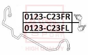 Asva 0223-C23FR Стійка стабілізатора 0223C23FR: Приваблива ціна - Купити у Польщі на 2407.PL!