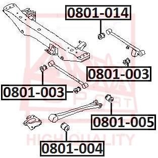 Asva 0801-003 Silentblock/tuleja wahacza 0801003: Dobra cena w Polsce na 2407.PL - Kup Teraz!