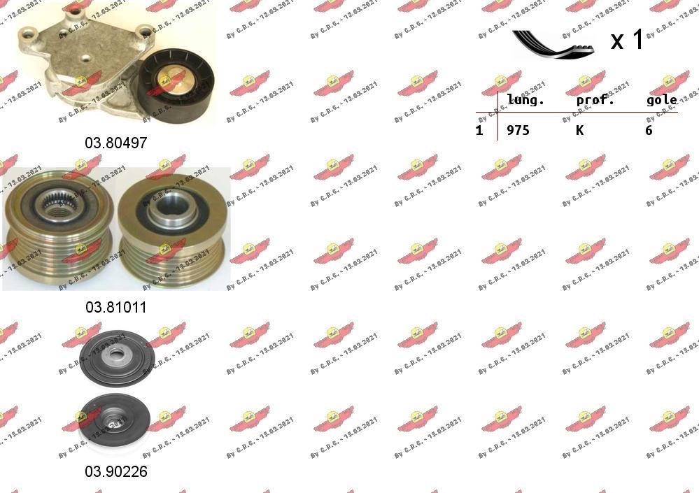 Autokit 06.0110 Комплект ременя генератора 060110: Приваблива ціна - Купити у Польщі на 2407.PL!