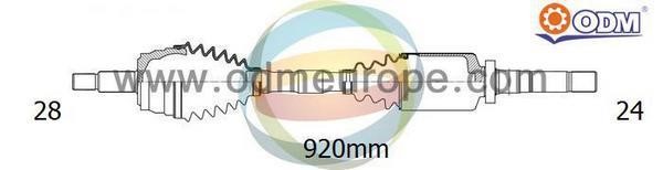 Odm-multiparts 18-162920 Drive shaft 18162920: Buy near me in Poland at 2407.PL - Good price!