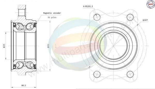 Odm-multiparts 70-210071 Wheel bearing kit 70210071: Buy near me at 2407.PL in Poland at an Affordable price!