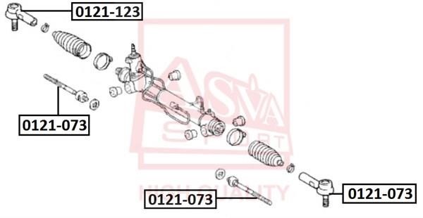 Asva 0121-123 Tie rod end outer 0121123: Buy near me in Poland at 2407.PL - Good price!