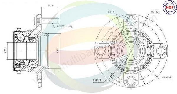 Odm-multiparts 70-080021 Wheel bearing kit 70080021: Buy near me in Poland at 2407.PL - Good price!