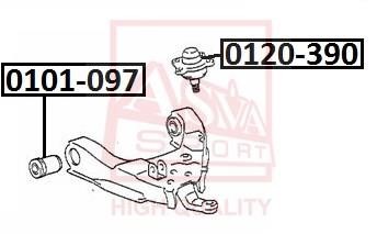 Asva 0101-097 Сайлентблок переднего нижнего рычага 0101097: Отличная цена - Купить в Польше на 2407.PL!