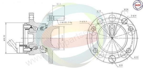 Odm-multiparts 70-080054 Wheel bearing kit 70080054: Buy near me in Poland at 2407.PL - Good price!