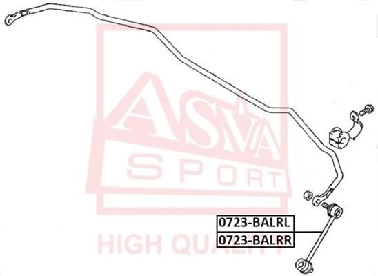 Asva 0723-BALRR Rod/Strut, stabiliser 0723BALRR: Buy near me in Poland at 2407.PL - Good price!